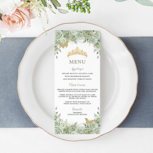 セージグリーンフローラ金ゴールドキンセアニェラ誕生日メニュー プログラム