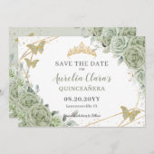 セージグリーンフローラ金ゴールドキンセアニェラSweet sixteen セーブザデート (正面/裏面)