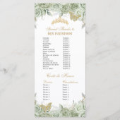 セージグリーンフローラ金ゴールドキンセアニライベント順 プログラム (裏面)