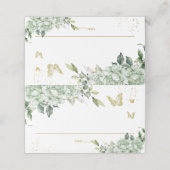 セージグリーンフローラ金ゴールド蝶キンセアニラ プレイスカード (外部開封)