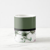 セージグリーンフローラ コーヒーマグカップ (中央)