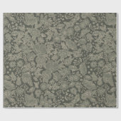 セージグリーンフローラ ラッピングペーパー (フラット)
