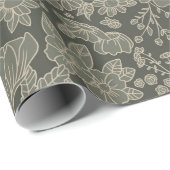 セージグリーンフローラ ラッピングペーパー (ロールコーナー)
