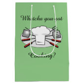 セージグリーンブニー調理師ランチバッグ ミディアムペーパーバッグ (裏面)