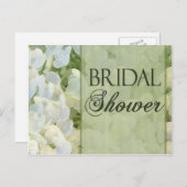 セージグリーンブライダルシャワー招待状 インビテーションポストカード (正面/裏面)