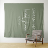 セージグリーンブライダルシャワー背景 タペストリー (インサイチュ(横))