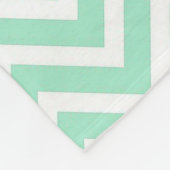 セージグリーンブラックストライプのフリースブモノグラムのレンケ フリースブランケット (角)