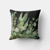 セージグリーンブラック植物枕 クッション (裏面)