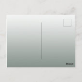 セージグリーンブルゴーニュ花模様結婚式招待状 ポストカード (裏面)