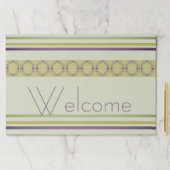 セージグリーンプラムパープルストライプ ペーパーパッド (インサイチュ)