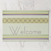 セージグリーンプラムパープルストライプ ペーパーパッド (正面)