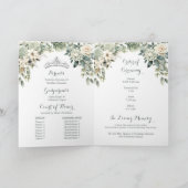 セージグリーンプリンセスクインセアニラプログラムテンプレート 招待状 (内部)