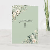 セージグリーンプリンセスクインセアニラプログラムテンプレート 招待状 (裏面)