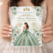 セージグリーンプリンセスドレスフローラ金ゴールドキンセアニラ 招待状