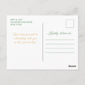 セージグリーンプリンセスフラワーキンセアニエラ ポストカード (裏面)