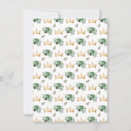 セージグリーンプリンセスフローラキンセアニラ サンキューカード (裏面)