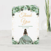 セージグリーンプリンセスフローラキンセアニラ サンキューカード (正面)