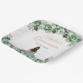 セージグリーンプリンセスフローラキンセアニラ ペーパープレート (傾斜あり)