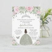 セージグリーンベビーピンクフローラシルバーキンセアニラ 招待状 (スタンド正面)