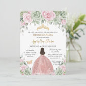 セージグリーンベビーピンクフローラバラ金ゴールドキンセアニラ 招待状 (スタンド正面)