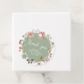 セージグリーンベビー開花ベビーシャワー フェイバータグ (インサイチュ)