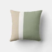 セージグリーンベージュホワイトカラーブロックミニマリスト クッション (裏面)