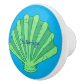 セージグリーンホタテ貝Thunder_Cove セラミックノブ (右)