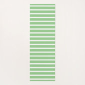 セージグリーンホワイトストライプ春サマーカスタムキュート ヨガマット (裏面)