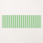 セージグリーンホワイトストライプ春サマーカスタムキュート ヨガマット (正面(横))