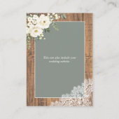 セージグリーンホワイトフローラレースウッド詳細 エンクロージャーカード (裏面)