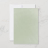 セージグリーンホワイトボタニカル庭園の結婚式 出欠カード (裏面)