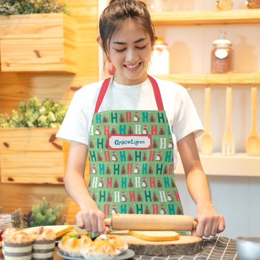 セージグリーンホーホーホーホアルマジロ エプロン