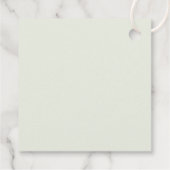 セージグリーンボウクレストバプテスマメッセージカード フェイバータグ (裏面)