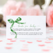 セージグリーンボウブックベビーエンクロージャカード エンクロージャーカード