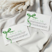 セージグリーンボウブックベビーエンクロージャカード エンクロージャーカード