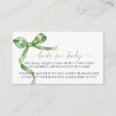 セージグリーンボウブックベビーエンクロージャカード エンクロージャーカード (正面)