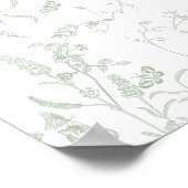 セージグリーンボウ赤ちゃんシャワー少年のサイン ポスター (角)