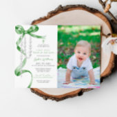 セージグリーンボウ&ロザリオ写真第1聖餐会 招待状