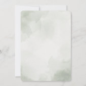 セージグリーンボタニカルウォーター結婚式招待状 招待状 (裏面)