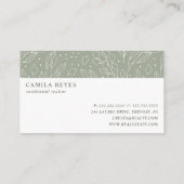 セージグリーンボタニカルエステート実在ブローカーグリーンリー 名刺 (裏面)