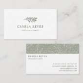 セージグリーンボタニカルエステート実在ブローカーグリーンリー 名刺 (正面/裏面)