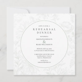 セージグリーンボタニカルフローラリハーサルディナー