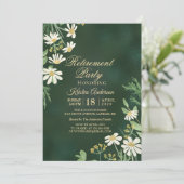セージグリーンボタニカルリタイアメントパーティー 招待状 (スタンド正面)