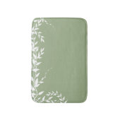 セージグリーンボタニカル離れ バスマット (正面縦)