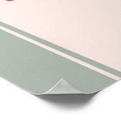 セージグリーンボホサボサボウエルベビーシャワー ポスター (角)