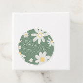 セージグリーンボホデイジーフラワーメッセージカード フェイバータグ (インサイチュ)