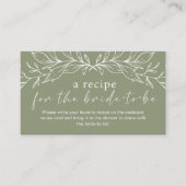 セージグリーンボホフラワーズ結婚レシピ エンクロージャーカード (正面)