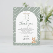 セージグリーンボホベビー子供部屋 サンキューカード (スタンド正面)