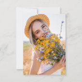 セージグリーンボホワイルドフラワーブライダルシャワー写真 招待状 (裏面)