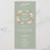 セージグリーンボーフローラリース結婚ズフラットプログラム プログラム (正面)